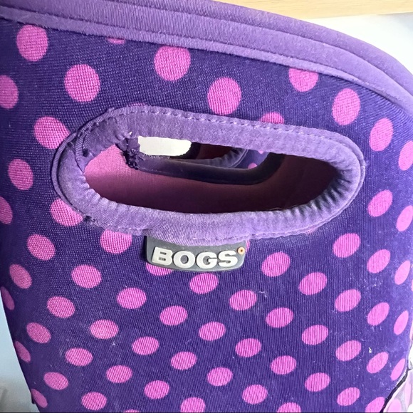 Bogs Boots Classic Tall Waterproof Rain Floral Flower Size 6 Purple Outdoor - Picture 3 of 7